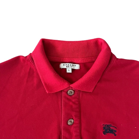Burberry Red Polo Shirt - Picture 4 of 9